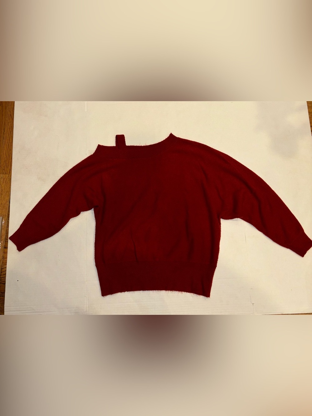 Maurices Burgundy Off-the-Shoulder Sweater